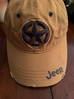 Jeep Tan Cap with Navy Star Patch
